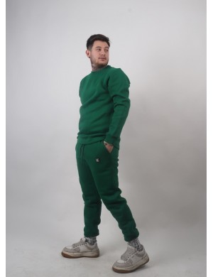 Yeşil Oversize Yandan Lastikli Erkek Sweatshirt